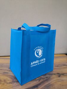 Sac fourre-tout en tissu non tissé laminé écologique, imprimé sur mesure, réutilisable, avec logo personnalisé, sacs de rangement découpés en D en tissu non tissé - Product Image 2