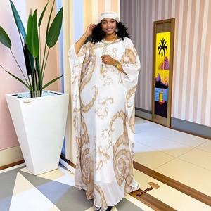 Nouvelle Robe Musulmane Style Modeste Africain, Robe 2 Pièces ODM Broderie Respirante pour Femmes des <span class=keywords><strong>Pays</strong></span> du Moyen-Orient et du Golfe – Dubaï, Arabie Saoudite - Product Image 2