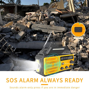 MEDING Máy Phát Thanh Cầm Tay Mới Máy Phát Thanh Năng Lượng Mặt Trời Có Thể Sạc Lại Có Máy Phát Điện Và Đèn Pin - Product Image 5