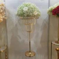Lustres de table de luxe, centres de table en acrylique, centres de table à bougies pour la décoration de table de mariage et les centres de table