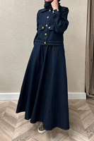 Robe musulmane YKD068 pour femmes, vêtements islamiques, hijabs, tissu agréable, design haut de gamme, poches latérales pratiques.