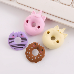 Goma de Borrar de Dibujos Animados al por Mayor Set de Papelería y Útiles Escolares para Estudiantes Goma de Borrar DIY con Simulación de Comida Tipo Dona - Product Image 3