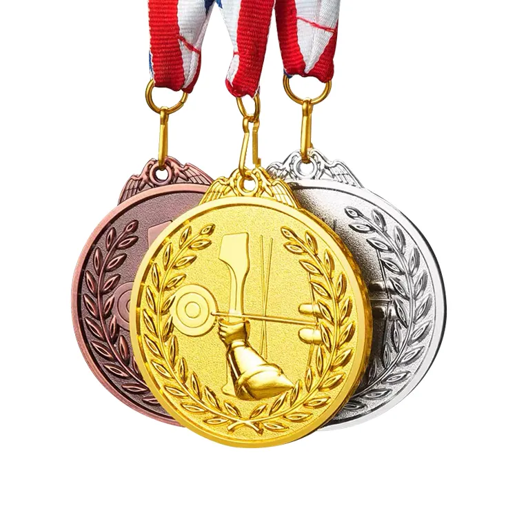 Награды Junior Archery на заказ, металлические 3D спортивные церемонии, золотой, серебряный, бронзовый плавающий медаль для стрельбы из лука, награды с лентой