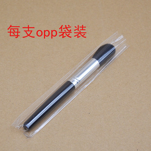 Brocha Iluminadora Negra en Forma de Llama, 14 cm de Largo, Cabeza de 3.2 cm, Herramienta de Maquillaje para Mejillas, Pieza Individual - Product Image 4