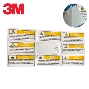 3M 180C Custom Warning Adhesive Stickers <b>Waterproof</b> Paper Labels with Acrylic Adhesive for Equipment Caution Signs - Product Image 3
