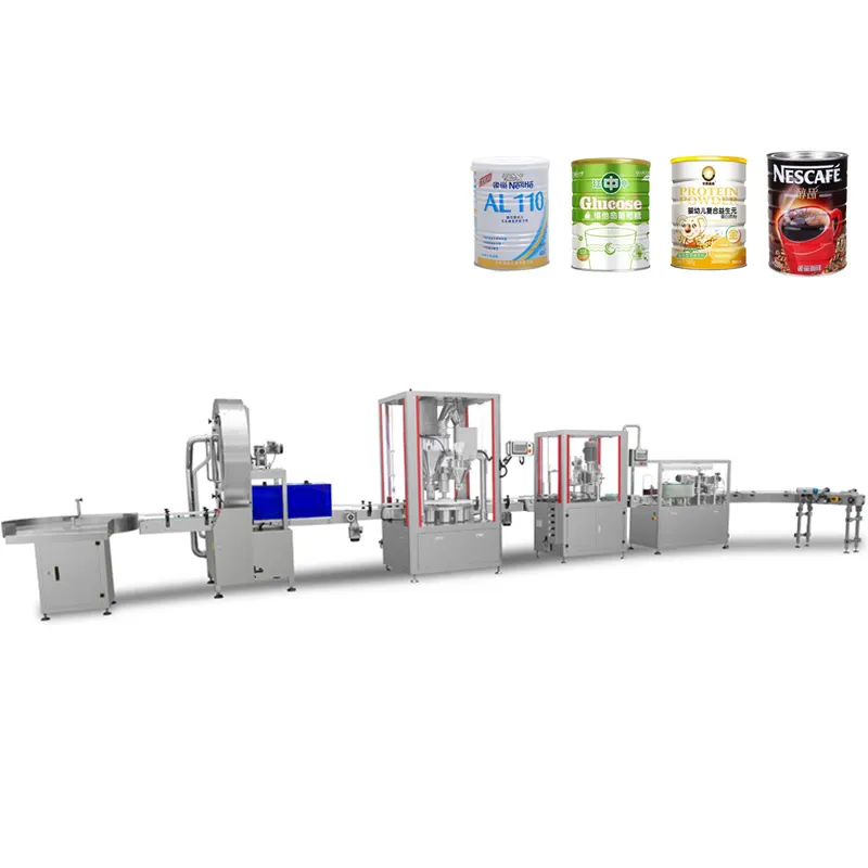 幼児メーカーベビーミルク缶ブリキ瓶粉末充填フォーミュラライン包装機