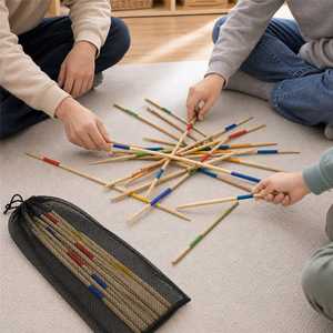 Jeu de bâtonnets géants en bois pour l'extérieur, jeu de <span class=keywords><strong>Mikado</strong></span> pour les rassemblements familiaux - Product Image 4
