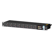Bloc d'alimentation intelligent (PDU) 220V 10A C13 avec verrouillage par bouton, 8 prises, accès à distance, alerte par e-mail LCD, MQTT, extension d'E/S, personnalisable pour les institutions financières