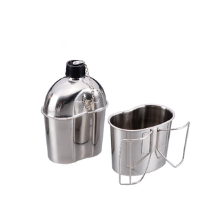 Gourde en acier inoxydable 1L 1.2L pour la chasse, bouteille d'eau légère anti-chute pour activités de plein air - Product Image 2