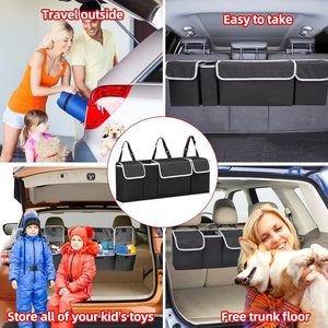 Sac de rangement pliable pour <span class=keywords><strong>voiture</strong></span>, accessoires de <span class=keywords><strong>voiture</strong></span> personnalisés, organisateur de siège arrière - Product Image 5