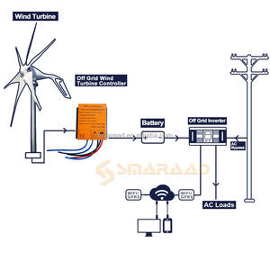 Aerogenerador de Energía Alternativa de 800w 12V 24V 48v, Turbina Eólica Horizontal para Uso Doméstico - Product Image 6