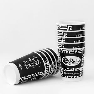 Nouvelles Tendances Papel Tactil Reciclable Personnalisation De Alta Calidad Estampado En Caliente Papel De Pared Doble Taza De Cafe - Product Image 1