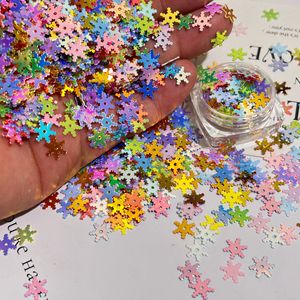 Lentejuelas Holográficas de Copo de Nieve de 6 mm, Decoración Navideña Brillante para Manualidades, Suministros para Arte de Uñas - Product Image 1