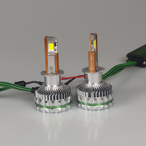 300W 6500K 12V 4575 12 chip bốn ống đồng 30000lm H1 H7 H11 H4 bên ngoài điều khiển ô tô 360 ánh sáng Led Đèn Pha bóng đèn - Product Image 3