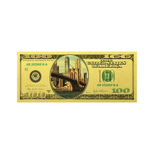 Tarjeta Conmemorativa del <span class=keywords><strong>Puente</strong></span> <span class=keywords><strong>de</strong></span> <span class=keywords><strong>Brooklyn</strong></span> con Billete <span class=keywords><strong>de</strong></span> 100 Dólares en Lámina <span class=keywords><strong>de</strong></span> Oro, Chapado en Oro <span class=keywords><strong>de</strong></span> 24K, PVC Impermeable, Regalo <span class=keywords><strong>de</strong></span> Recuerdo para Colección - Product Image 2