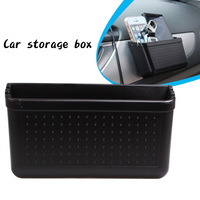 Boîte de rangement en plastique pour voiture, boîte de rangement adhésive et support de téléphone pour voiture
