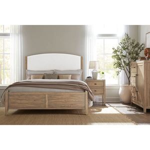 Cama Doble de Diseño Tradicional Americano Minimalista, Estilo Retro Francés Posmoderno, con Panel de Madera Sólida para Recámara Principal - Product Image 3