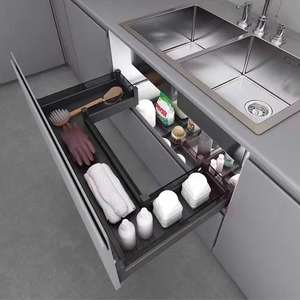 Cesta de cajón de <span class=keywords><strong>cocina</strong></span> de aluminio Cesta de verduras de <span class=keywords><strong>cocina</strong></span> Cajones Unidad alta Cesta extraíble - Product Image 3
