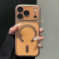 Coque de téléphone à protection intégrale pour objectif d'appareil photo, compatible iPhone 18 Pro, 17, 16, 15, 14, 13, 12 Pro Plus, finition mate électroplaquée