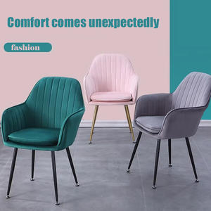 Maquillage <span class=keywords><strong>scandinave</strong></span> vanité tabouret maison chambre Simple moderne lumière luxe velours ongles <span class=keywords><strong>chaise</strong></span> cosmétique café salon chaises - Product Image 3