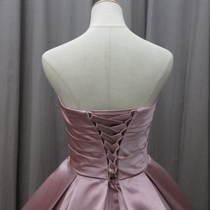 Robe de bal en satin pour mariée, robes de soirée sexy, robes de cérémonie plissées Mz0002 - Product Image 3