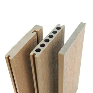 Coextrusión impermeable FSC certificado antideslizante venta al por mayor madera plástico compuesto WPC Decking para uso comercial