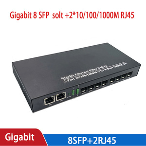 Switch SFP con 8 Puertos SFP y 2 Puertos Ethernet RJ45, Transceptor Óptico, Agregación Gigabit, Fibra Óptica, <span class=keywords><strong>Red</strong></span> <span class=keywords><strong>de</strong></span> Alta Velocidad Estable - Product Image 3