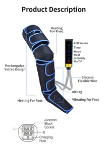 2024 Elektrisches Luftkompression-Beinmassage-Gerät Heizungs-Massage Entspannungs-Kompression Fuß-Beinmassage-Gerät