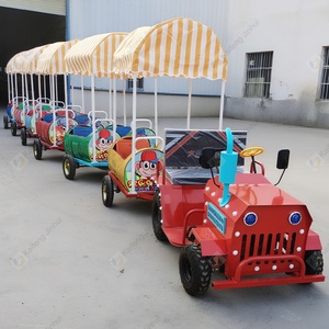 Terrain de jeux extérieur 200cc puissant parc d'attractions pour enfants <span class=keywords><strong>Train</strong></span> sans rail - Product Image 3