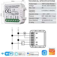 WiFi RF Interrupteur de rideau Tuya Smart Life Module de volet roulant 433mhz Émetteur Télécommande Stores Alexa Google Home