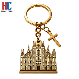 Llavero de Metal con Relieve 3D del <span class=keywords><strong>Duomo</strong></span> de Milán, Recuerdo de <span class=keywords><strong>Italia</strong></span>, Iglesia Gótica, Fabricado por una Empresa con 23 Años de Experiencia - Product Image 2