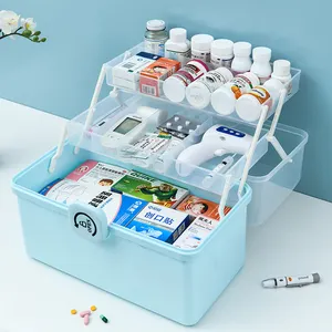Kit di pronto soccorso per la salute in plastica multifunzionale 2024 elegante Kit per la salute della famiglia