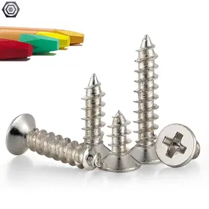 Mạ bạc CKS đầu tự khai thác vít Philip countersunk đầu vít