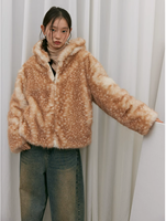 Parka d'hiver de luxe en fausse fourrure de cerf Sika, imperméable et épaisse, avec col en fourrure de renard