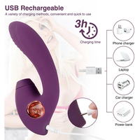 Vibrateur sexuel en silicone souple, étanche IPX7, pour massage vaginal, clitoridien, des mamelons et du point G
