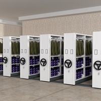 Estantería Móvil Metálica Manual para Almacén, con Almacenamiento Compacto para Mercancías y Componentes