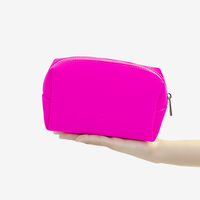 Neu eingetroffene Neopren-Kosmetiktasche mit individuellem Logo, luxuriöse Kosmetiktasche, klassische quadratische Reißverschluss-Reisetasche, Wasch- und Toilettenartikel-Etui