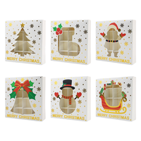 KINGSTAR Recycelbare Weihnachts-Schokoladengeschenkboxen Glänzende/Matte Laminierung Glitzer-Goldfolie Schwammfutter Magnetverschluss