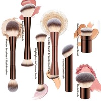 Nouveauté 2026 : 7 Pinceaux de Maquillage Double Embout Multifonctionnels avec Embouts pour Poudre, Fard à Paupières et Blush - Pour Usage Haut de Gamme