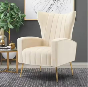 Poltrona Nordica in Velluto con Cuscino Imbottito Spesso e Confortevole, Vendita all'Ingrosso - Product Image 1