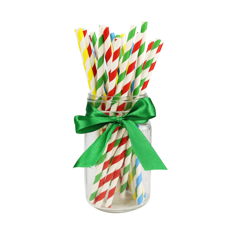 Disposable Paper Straws for Hot Coffee Drinkware Cups Plastic Beverage Biodegradable Recyclable Easy Food Grade Drinking Straw