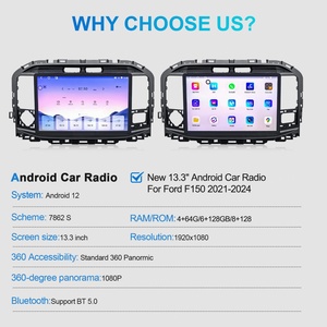 13.3" Multimedia Android Car <b>Screen</b> for Ford F150 Raptor 2021 2024 Auto Radio Head Unit <b>Monitor</b> Carplay Navigation New Upgrade - Product Image 6