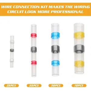 100pcs Heat Shrink Butt kawat konektor terminal tahan air <span class=keywords><strong>Solder</strong></span> segel lengan kawat tabung konektor - Product Image 6