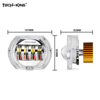 Nouvellement 8000lm Led projecteur lentille Double halo ange diable oeil Dc12v-80v 29w moto phare ange yeux diable yeux projecteur
