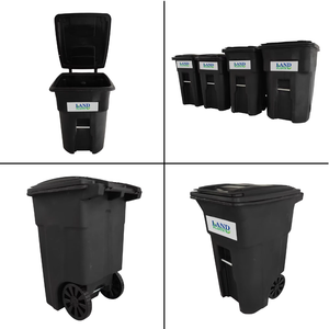 <span class=keywords><strong>Cubo</strong></span> de <span class=keywords><strong>basura</strong></span> para exteriores rodante de plástico negro de 120 240 <span class=keywords><strong>litros</strong></span> <span class=keywords><strong>con</strong></span> <span class=keywords><strong>ruedas</strong></span> y tapa adjunta - Product Image 4