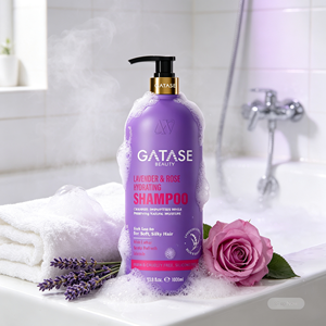 <span class=keywords><strong>แชมพู</strong></span> GATASE ลาเวนเดอร์และกุหลาบ ช่วยบำรุงและปรับสภาพเส้นผม พร้อมกรดซาลิไซลิก เพิ่มวอลลุ่ม เงางาม ปลอดภัยต่อสีผม เหมาะสำหรับทุกสภาพเส้นผม - Product Image 1