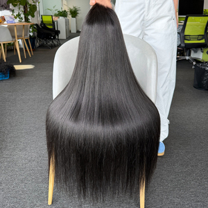 Straight HD Lace Front Closure Wigs 100% Unprocessed Raw Virgin Human Hair Wigs Glueless Wigs Natural Color Factory - Product Image 1