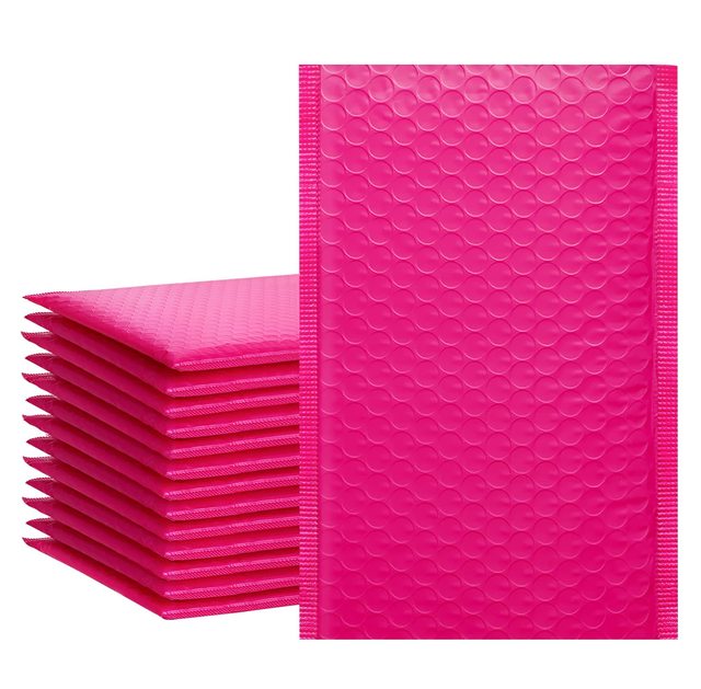 Wholesales Poly Bubble Mailers Waterproof Shipping Envelope Bag Pink Blue Black Bubble Lined Packaging Bubble Mailing Bags