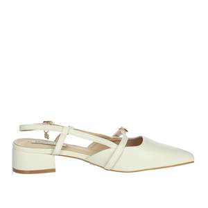 Ballerine da Donna Miabelle MB03 Crema con Punta Affusolata e Cinturino alla Caviglia - Product Image 4