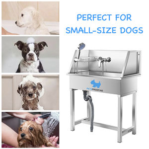 Baignoire pour <span class=keywords><strong>chien</strong></span> multifonctionnelle moderne en acier inoxydable écologique de 34 pouces, station de <span class=keywords><strong>spa</strong></span> et de toilettage Petsafe, brosse de douche pour animaux de compagnie - Product Image 3